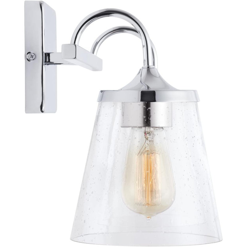 Meuble-lavabo de salle de bain 2 lumières Capital Lighting Jayne - avec finition chromée Mid-Century