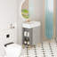 Meuble-lavabo de salle de bain avec ouverture de porte à droite et tablette ouverte à gauche-1970372209