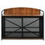 Grands meubles chenil pour chien - Caisse en bois avec rangement, finition brune spacieuse pour chiens-650496304-650496318