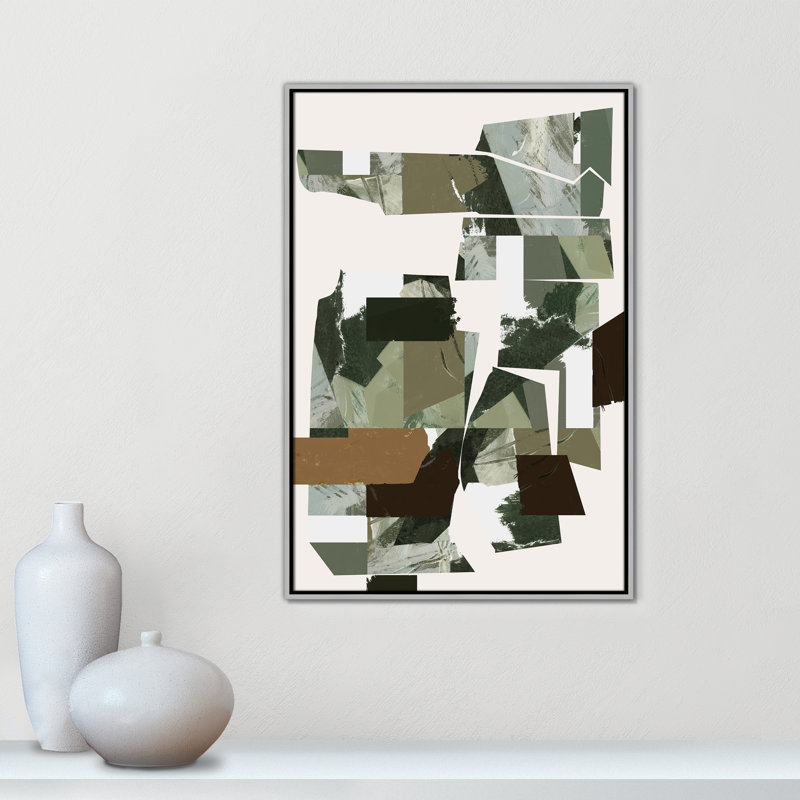 «Green Endeavour I Print» par Cartissi, 25.5'' W x 37.5'' H, Framed Canvas, Silver Floater