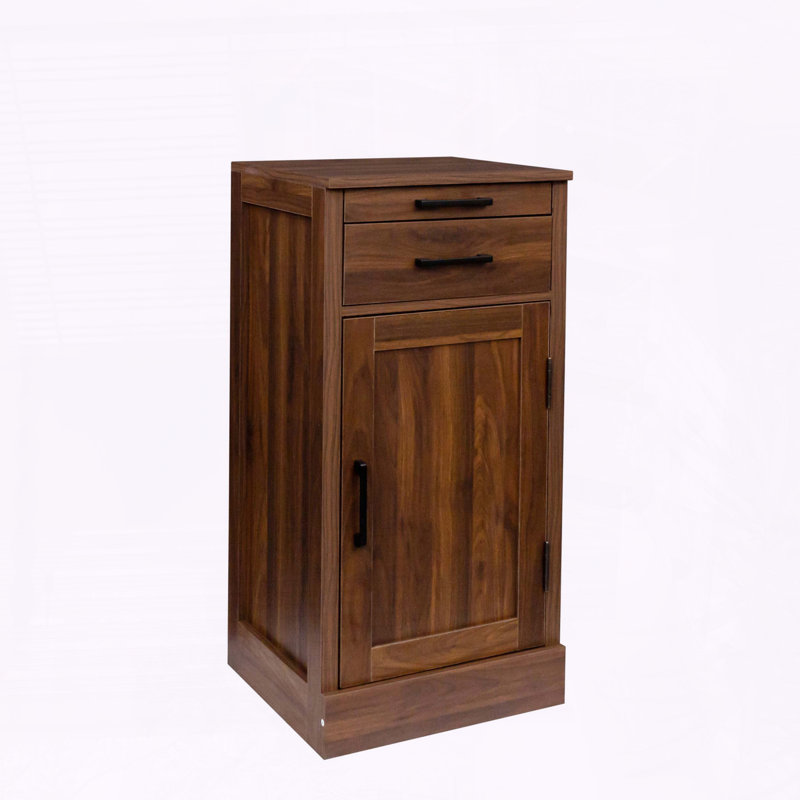 Bar modulaire en noyer brun avec buffet