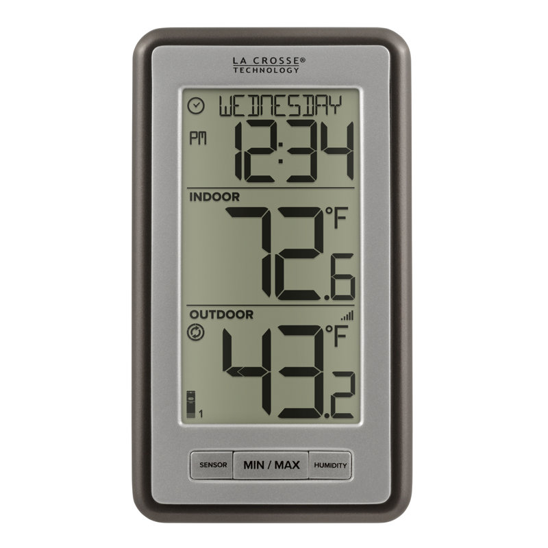 Wireless Weather Stations 5.86'' Wireless Outdoor Clock Thermometer