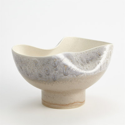Cream Rises Dented Handmade Ceramic Decorative Bowl