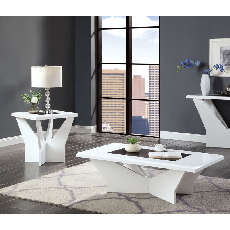 Ensemble de tables basses 2 pièces Bandur, Blanc