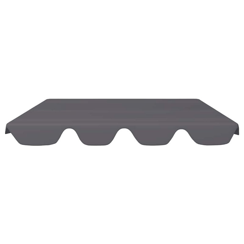 Auvent de remplacement en tissu orange Maylin, 74 po / l 66,1 po x P 57,1 po / 43,3 po, Anthracite