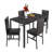 Space-saving Black Mdf Dining Chairs, Modern Style For Compact Kitchens