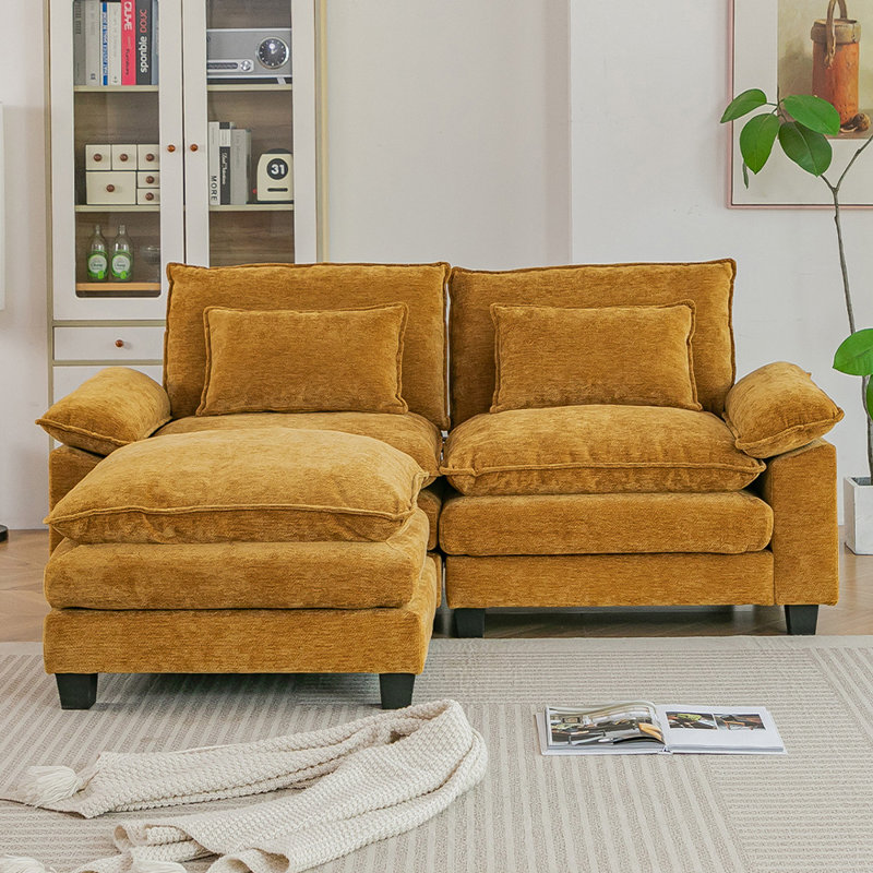 2 Seater Sofa, Yellow