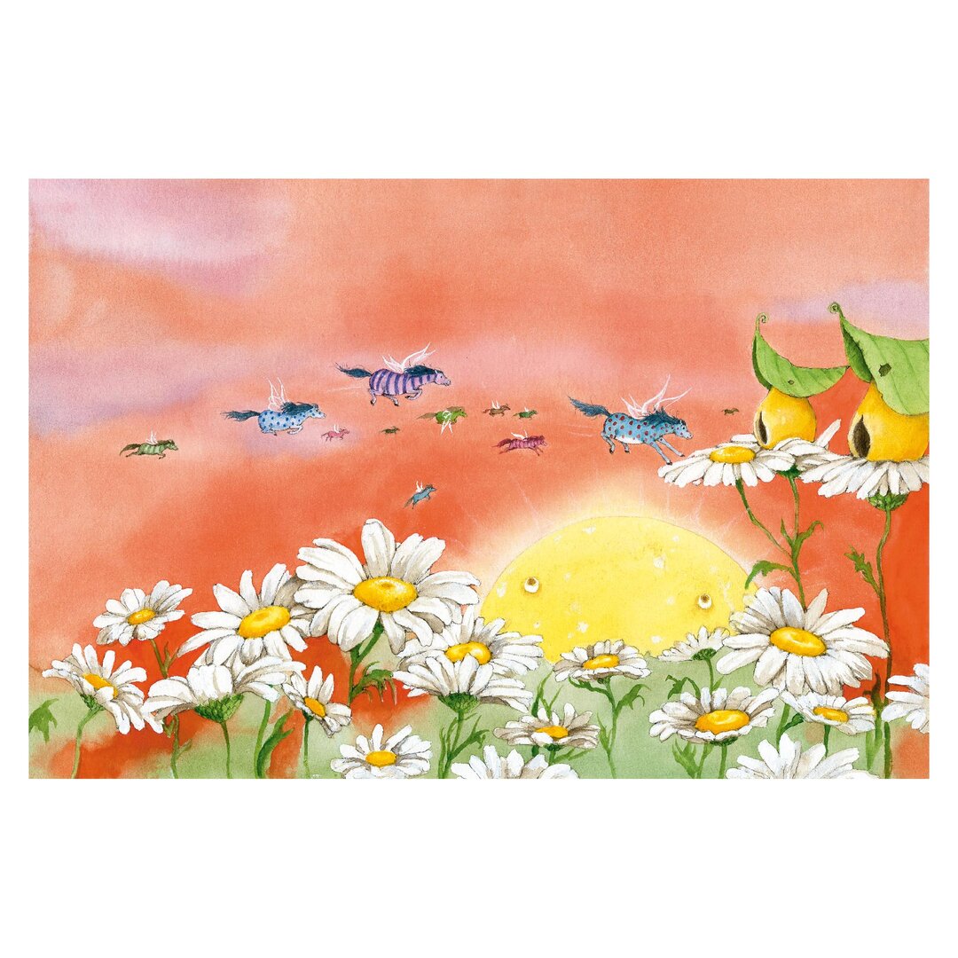 Strukturierte Fototapete The Magic Ponies Fly Away 2,25 m x 336 cm