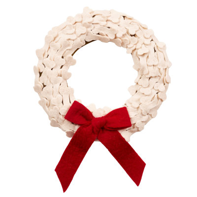 Handmade Felted 14" 100% Sustainable Wool Wreath