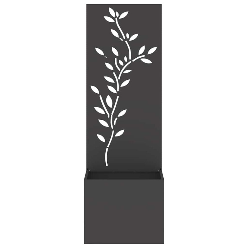 Outdoor Planter Box, 140cm H x 50cm W x 50cm D, Black