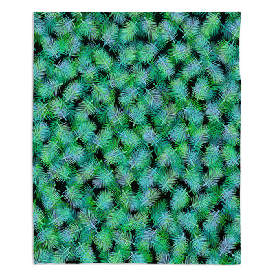 Couverture sherpa à 7 doux palmiers tropical