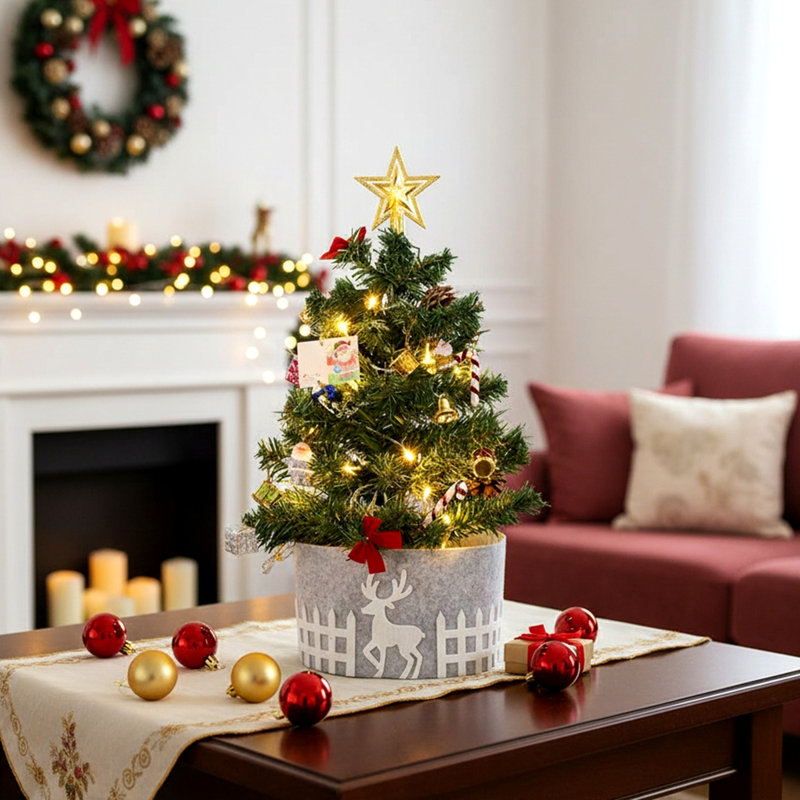 1.74' H Artificial Pine Christmas Tree