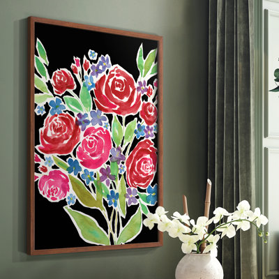 Floral Choir Bouquet, reproduction encadrée - bois massif