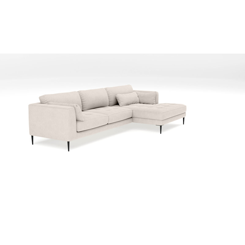Ljubka 4 Seater Sofa Bed, Beige, Right