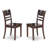 3 Piece Kitchen Table Set for Small Spaces Contains a Round Dining Room Table with Pedestal and 2 Dining Chairs, Cappuccino-656192632
