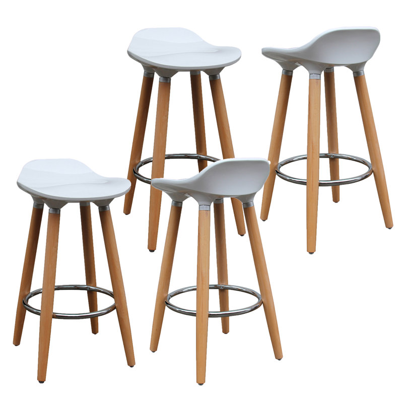 Tabouret de comptoir 26 po Blythe, Blanc/naturel