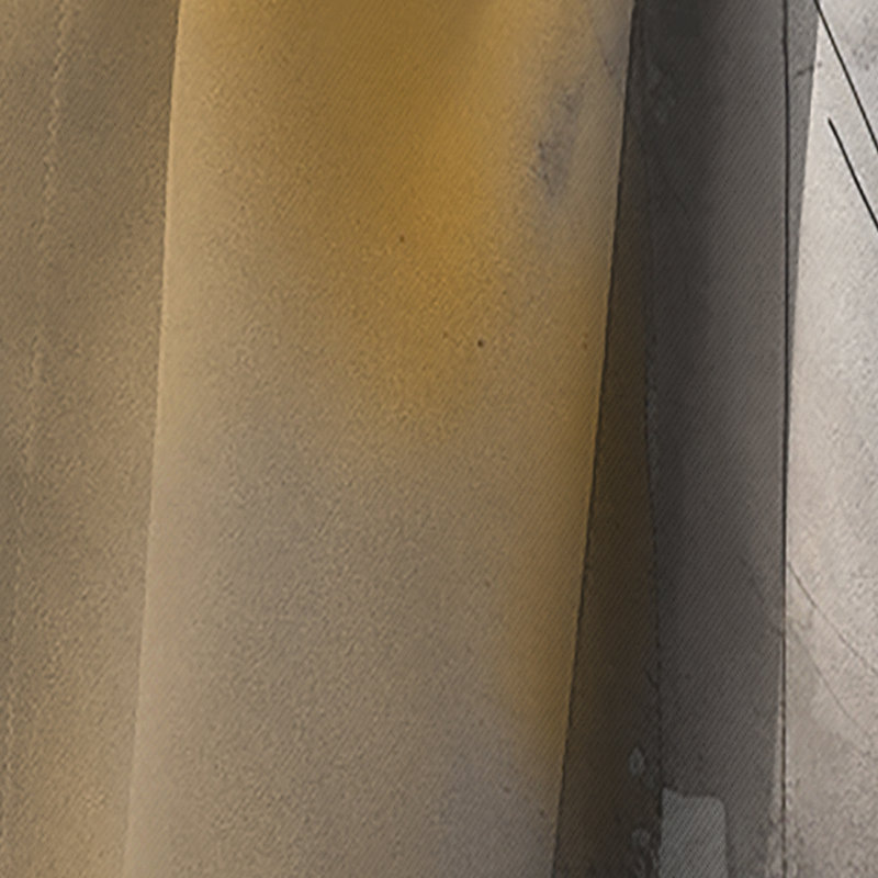 Mélange géométrique gris et jaune - rideau minimaliste - rideau occultant abstrait - 1 panneau, L 52 po x L 120 po