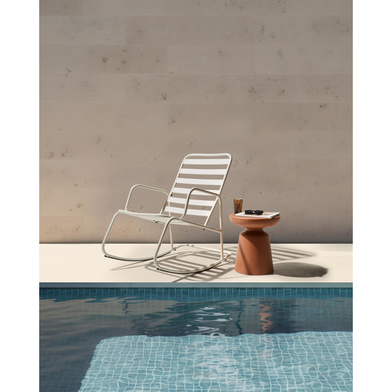 Aluminium Rocking Chair, White