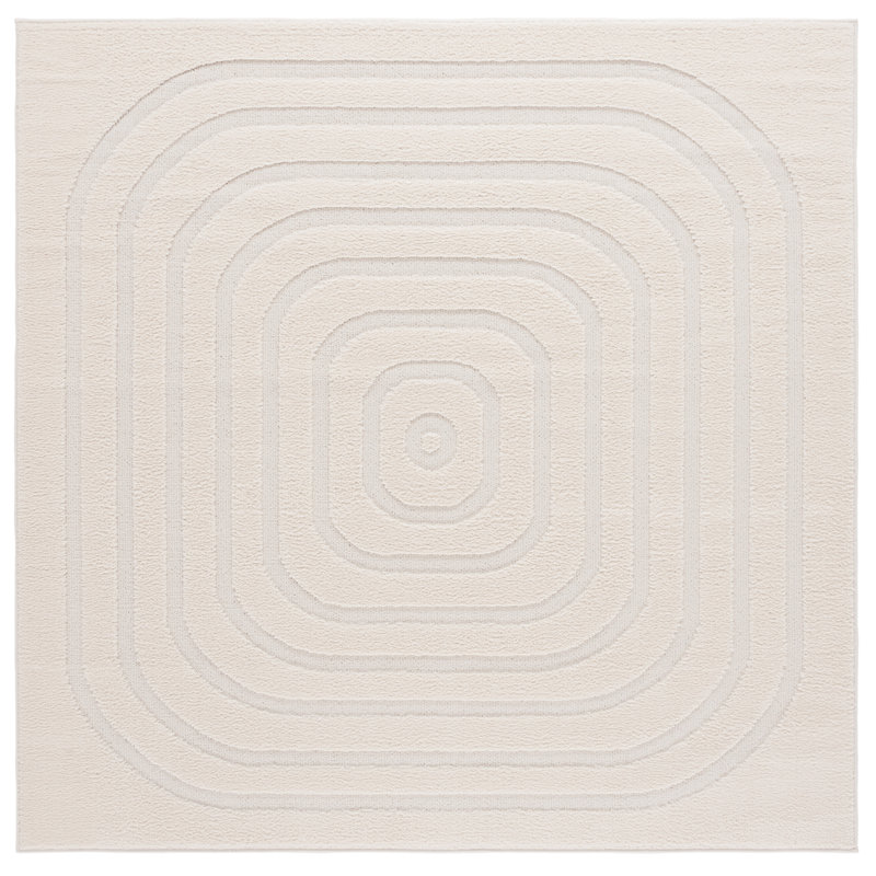 Tapis à motif géométrique Jeylianis Ramona, Carré 6 pi 7 po 