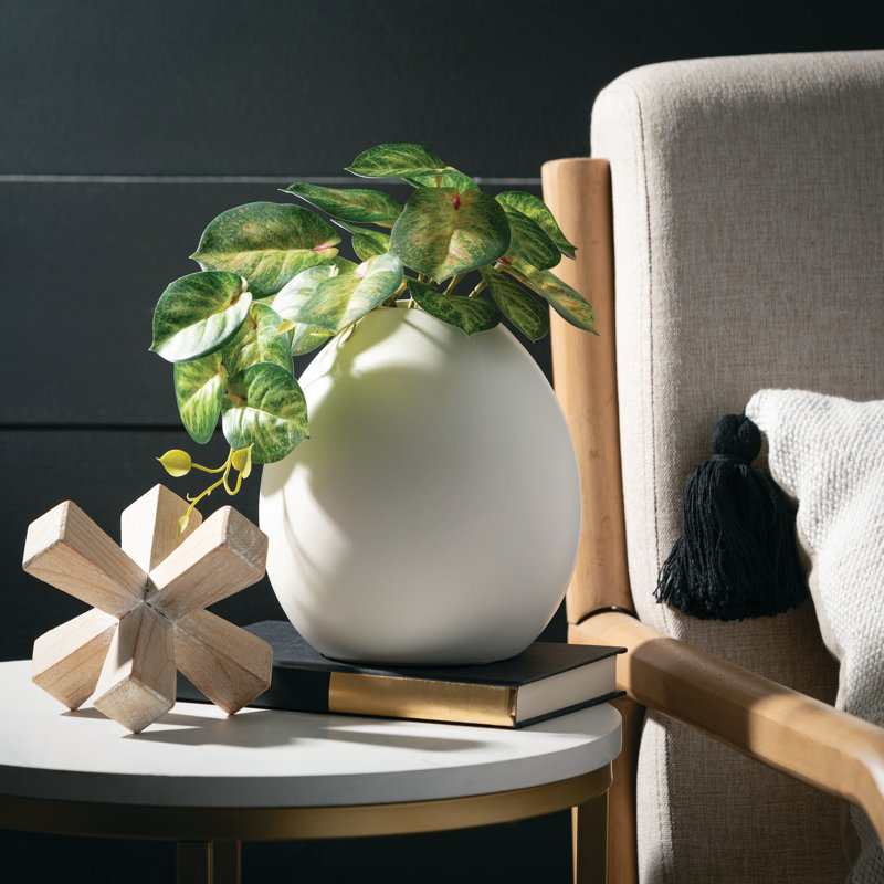 Vase de table en céramique Inniyan, Blanc