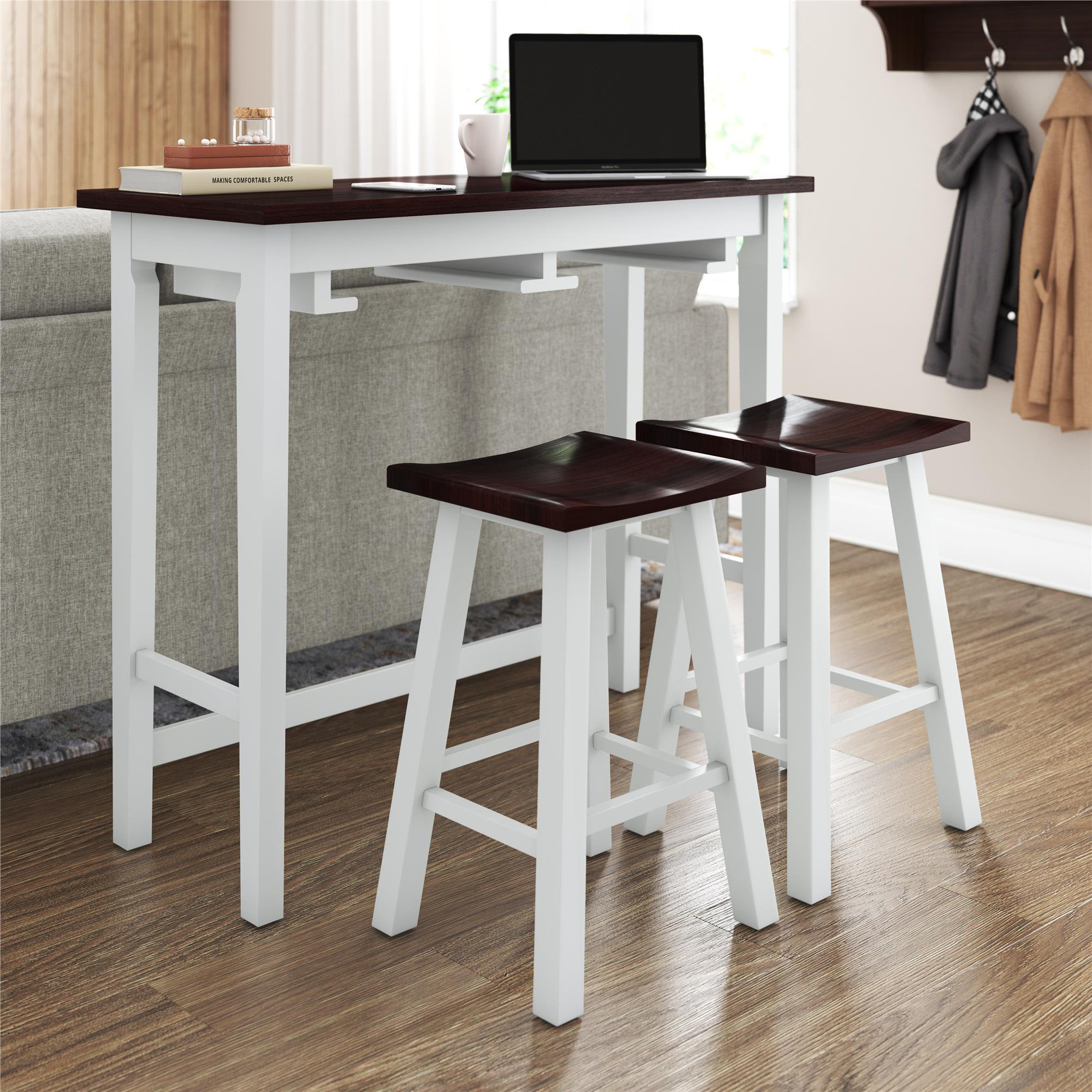 Winston Porter Shirla 3-Piece Hanging Counter Height Dining Stool Set ...