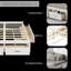  Lit plateforme avec 6 tiroirs de rangement - Conception moderne à profil bas et capacité de 350 lb-1243648649-1243648650