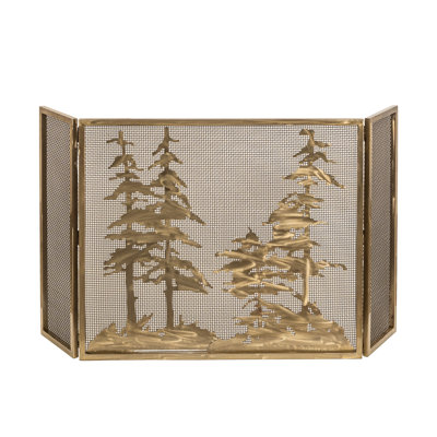 Pare-étincelles pliable en acier à 3 panneaux Pines