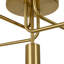 5-Light Sputnik Brass Swirl Linear Semi-Flush Mount Light 