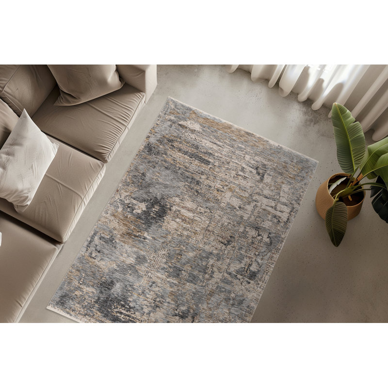 Tenbury Abstract Area Rug, Rectangle 80 x 150cm