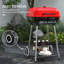 Barbecue au charbon de bois, fumoir de barbecue portatif avec couvercle, rouge