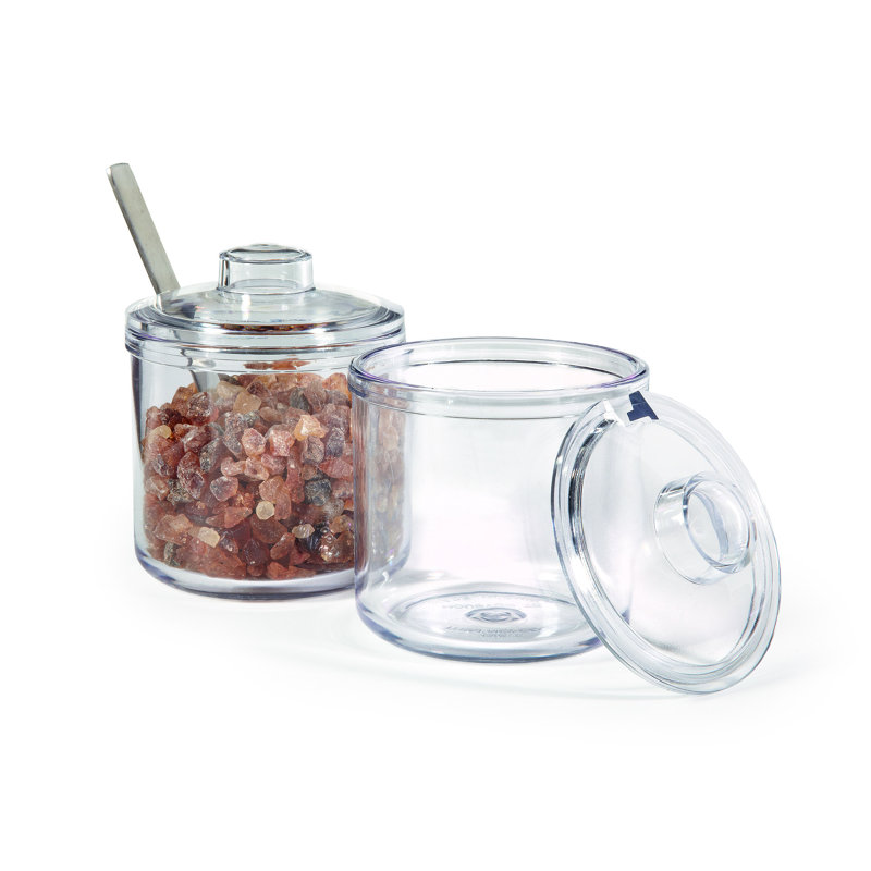 GET CD-8-2-CL Break-Resistant Condiment Jar Container & Slotted Cover, 8 Ounce, Clear