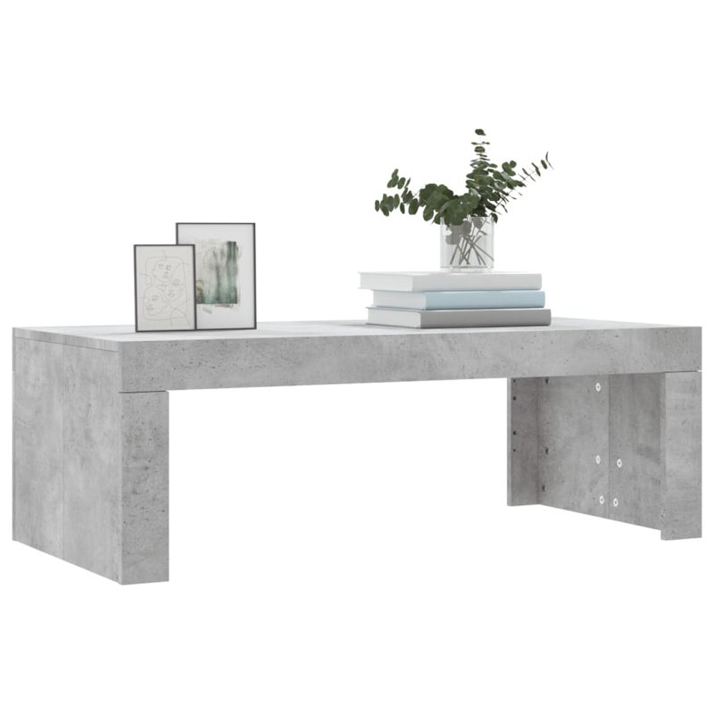 Bilke Manufactured Wood Frame Single Coffee Table, Concrete Gray