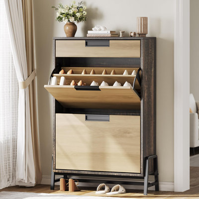 22 Pair Flip Down Shoe Storage