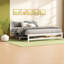 Grand lit escamotable peu encombrant avec rangement, conception moderne en bois pour la maison