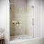 Porte de douche coulissante semi-sans cadre 48 po x 76 po avec quincaillerie en verre poli trempé 5/16 po CrystalTech Biscubio-120912762-120912763