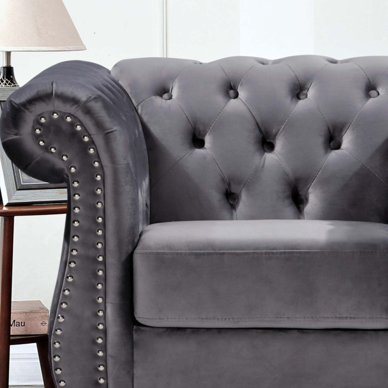 Fauteuil d'appoint Chesterfield, Grey
