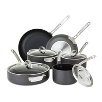 Sensarte Nonstick Pots and Pans Set with Detachable Handle, 8pcs