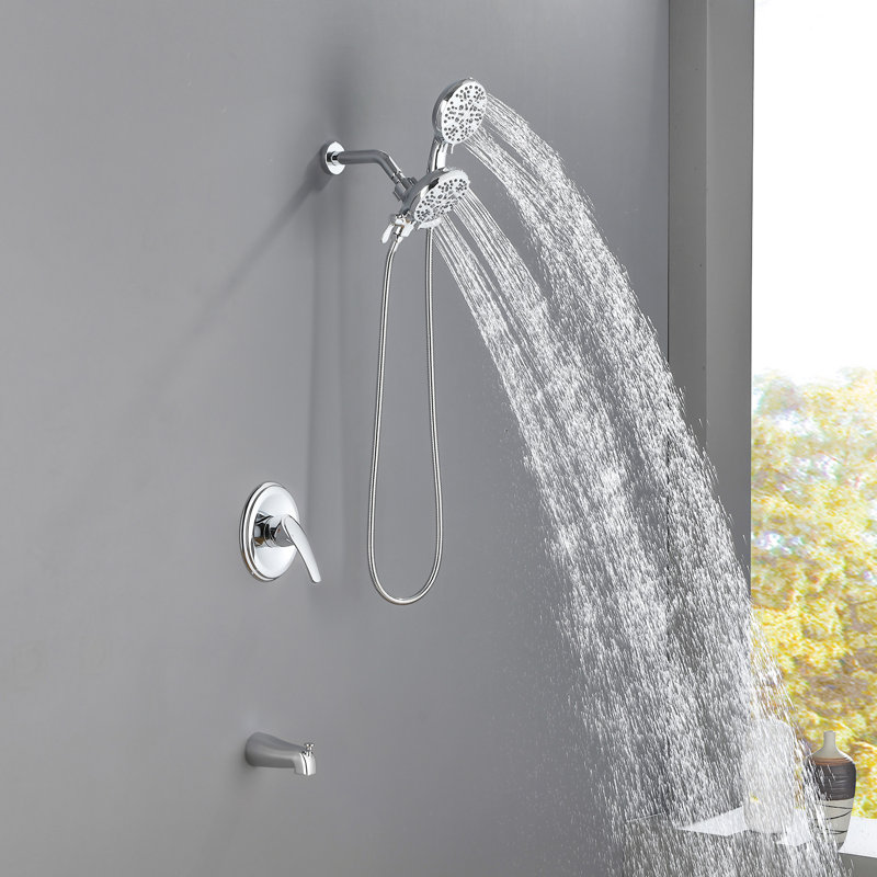 Pressure Balanced Tub and Shower Faucet with Rough-in Valve, Chrome