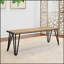 Ensemble de salle à manger 6 pièces avec pieds en épingle, table élégante, 4 chaises et banc pour les espaces modernes