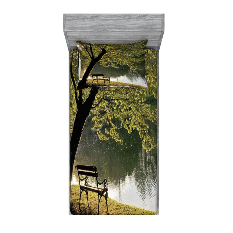 Tree Microfiber Sheet Set, Twin Sheet Set + Fitted Sheet + 1 Pillowcase