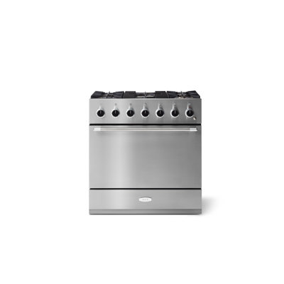 AGA Mercury 36"W. 4.5 Cu.Ft. Freestanding Duel Fuel Convection Range with Brushed Nickel Trim