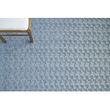 Monroe Wool Geometric Area Rug in Blue