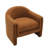 Esly Upholstered Modern Curved Rusted Orange Boucle Barrel Accent Chair-1466543504
