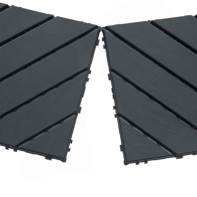 Carreaux de terrasse en plastique emboîtables, paquet de 44 tuiles de patio, 12 po x 12 po, imperméable à l'eau pour utilisation extérieure, tuiles de patio pour terrasse de piscine