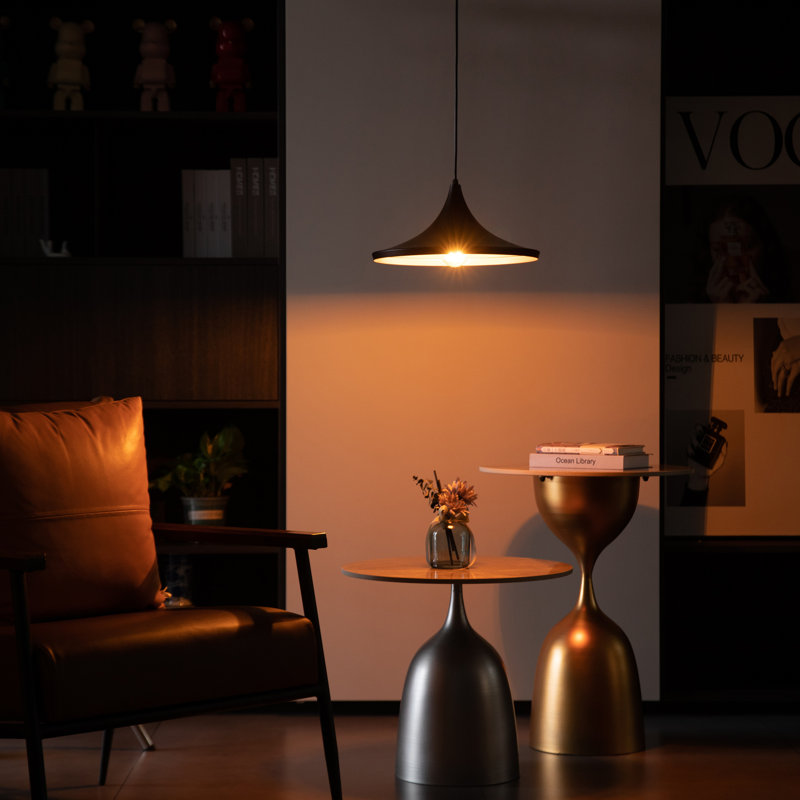 Luminaire suspendu moderne en métal mince noir, luminaire suspendu au plafond, lustre décoratif noir