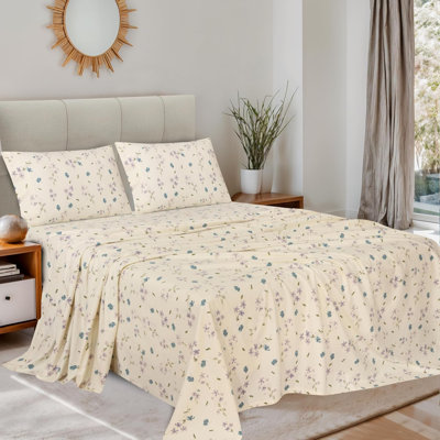 Ensemble de draps 100% flanelle 4 pièces