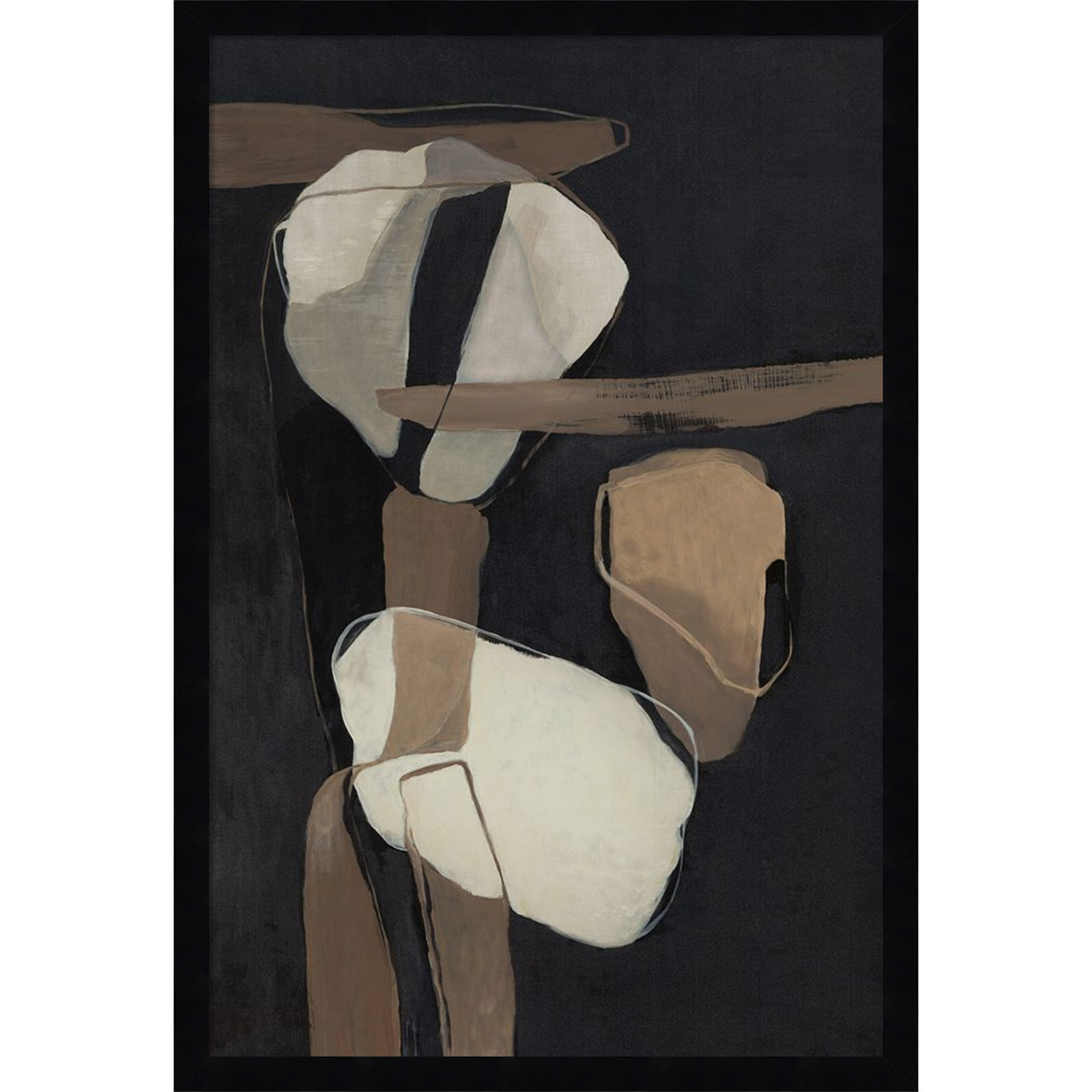 All Attached by Jacob q Wood Framed Wall Art Print, 25" H x 17" W, Black