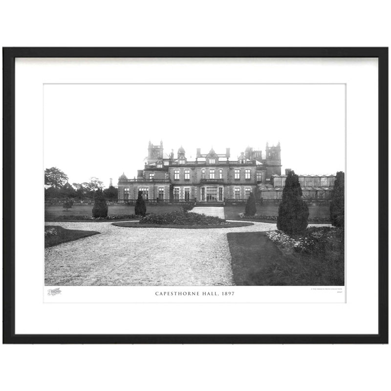 Capesthorne Hall, 1897 by Francis Frith - Single Picture Frame Print, 40cm H x 50cm W x 2.3cm D