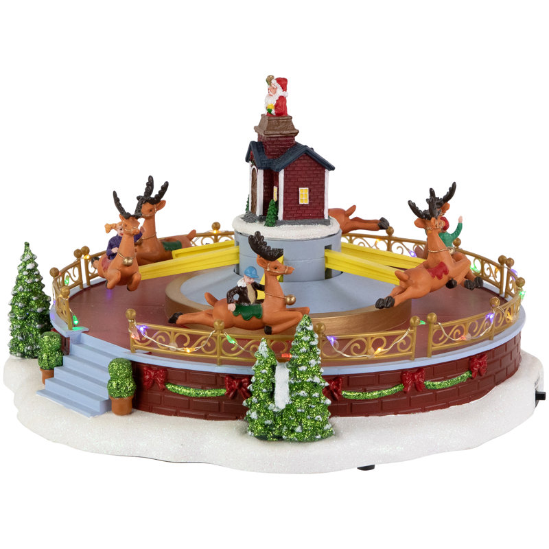 Rockin 'Reindeer Ride Christmas Village
