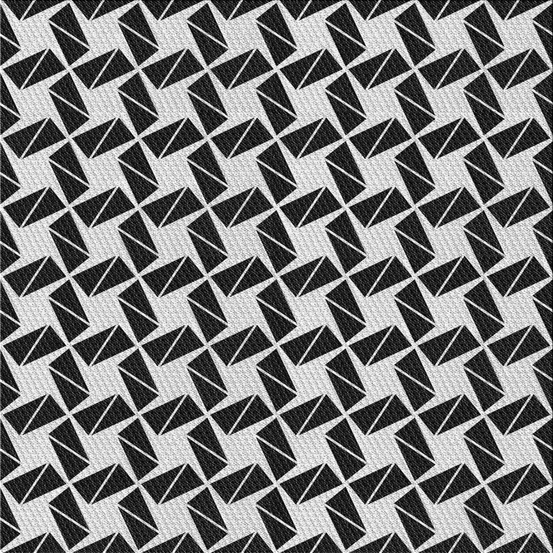 Tapis décoratif à motif géométrique noir Schaffner, Carré 5 pi